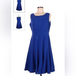 Calvin Klein Royal Blue Sleeveless Fit and Flare Dress- Size 6